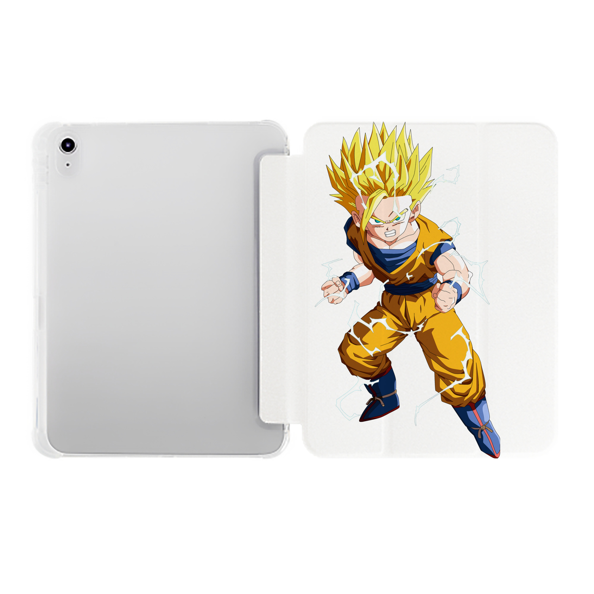 （画像用） ドラゴンボール 孫 悟飯（そんごはん）DRAGON BALL Son Gohan IPad ケース ペン収納付き 三つ折りスタンド PUレザー×シリコン 対応機種9.5/10.5/10.9インチ